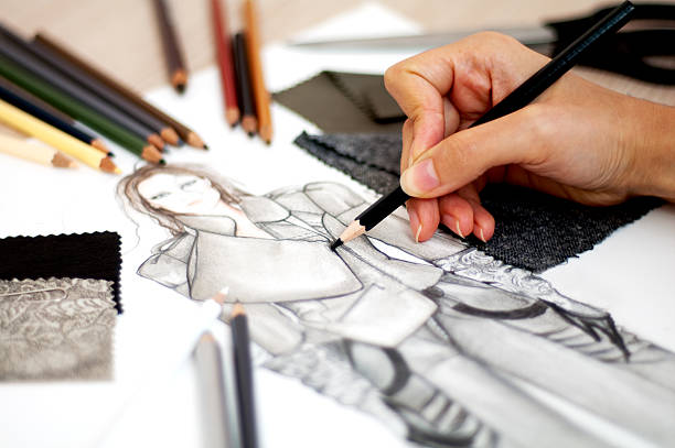 garments designer drawing sketch