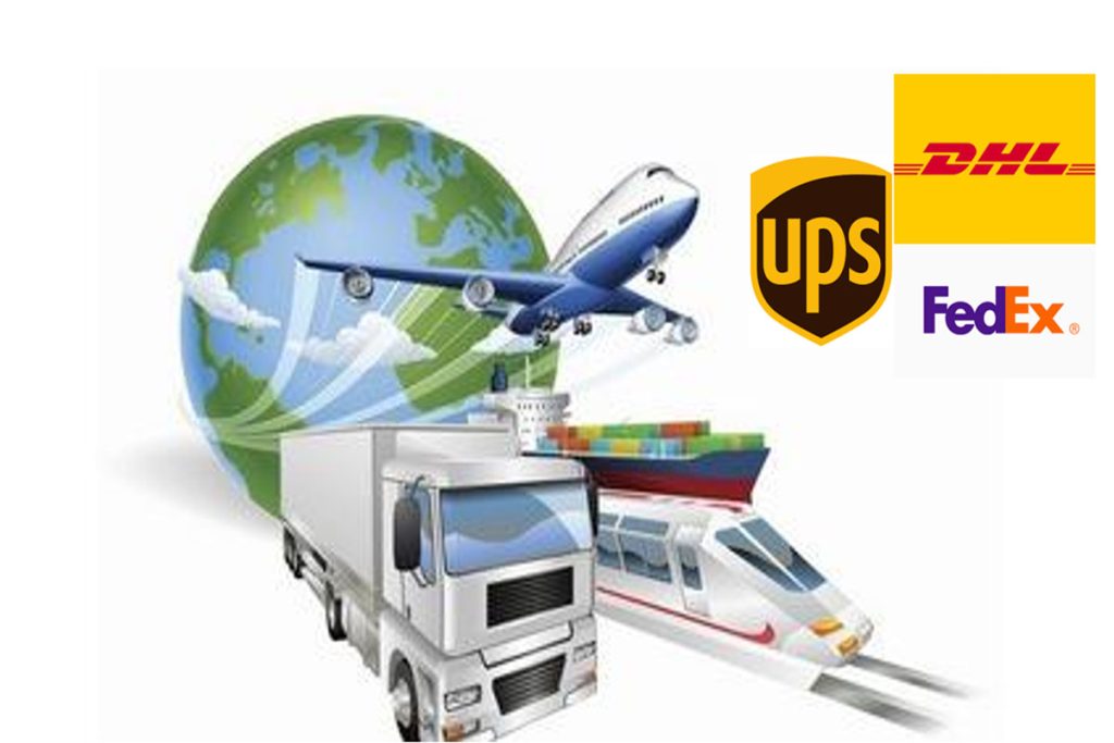 various of shipping methods like boat, air plane, car train